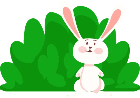 Coelho, personagem da letra C no aplicativo ABC Alphabet