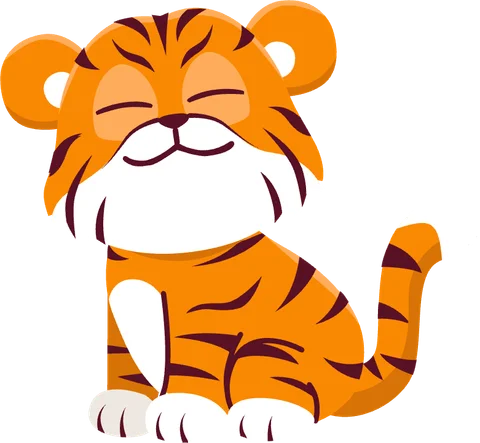 Tigre, el personaje de la letra T en la app ABC Alphabet
